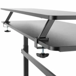 Tranzendesk Standing Desk with Clamp-On Shelf - 55" Sit to Stand Workstation with 55” Monitor Stand - Black - Stand Steady 21 Tranzendesk Standing Desk with Clamp-On Shelf - 55" Sit to Stand Workstation with 55” Monitor Stand - Black - Stand Steady -Outlet Desks Store unnamed file 9878