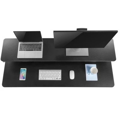 Tranzendesk Standing Desk with Clamp-On Shelf - 55" Sit to Stand Workstation with 55” Monitor Stand - Black - Stand Steady 13 Tranzendesk Standing Desk with Clamp-On Shelf - 55" Sit to Stand Workstation with 55” Monitor Stand - Black - Stand Steady - Image 11