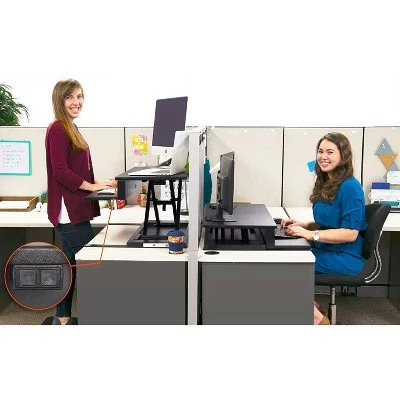 FlexPro Premier Electric Standing Desk Converter – 36" Sit to Stand Workstation – Black – Stand Steady 11 FlexPro Premier Electric Standing Desk Converter – 36" Sit to Stand Workstation – Black – Stand Steady - Image 9