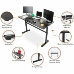 Tranzendesk Standing Desk- 55" Manual Height Adjustable Workstation – Black – Stand Steady -Outlet Desks Store unnamed file 9918