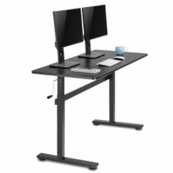 Tranzendesk Standing Desk- 55" Manual Height Adjustable Workstation – Black – Stand Steady -Outlet Desks Store unnamed file 9920