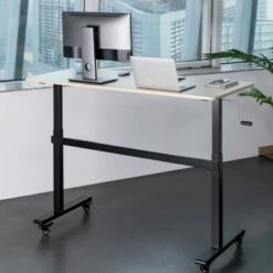 Tranzendesk Standing Desk – 55" Manual Height Adjustable Workstation – Maple – Stand Steady -Outlet Desks Store unnamed file 9956