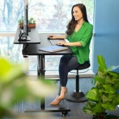 Tranzendesk Standing Desk – 55" Manual Height Adjustable Workstation – Maple – Stand Steady -Outlet Desks Store unnamed file 9960