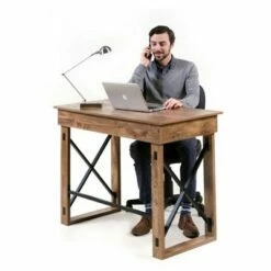 Martin Standing Desk with Drawer Oak - OneSpace -Outlet Desks Store unnamed file 9969