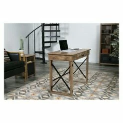 Martin Standing Desk with Drawer Oak - OneSpace -Outlet Desks Store unnamed file 9974