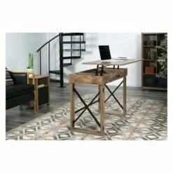 Martin Standing Desk with Drawer Oak - OneSpace -Outlet Desks Store unnamed file 9975