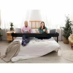 Joy Overbed Table with Wheels – 69.5” Height Adjustable Desk -- Best Fits Full & Queen Beds – Black - Stand Steady -Outlet Desks Store unnamed file 9981