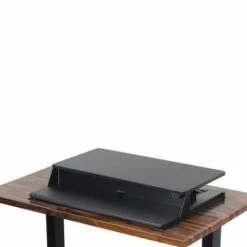 FlexPro Premier Electric Standing Desk Converter – 32" Sit to Stand Workstation – Black – Stand Steady